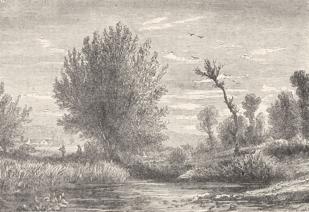 SEINE-MARITIME. Le Havre. Paysage aux area de Montivilliers 1880 old print